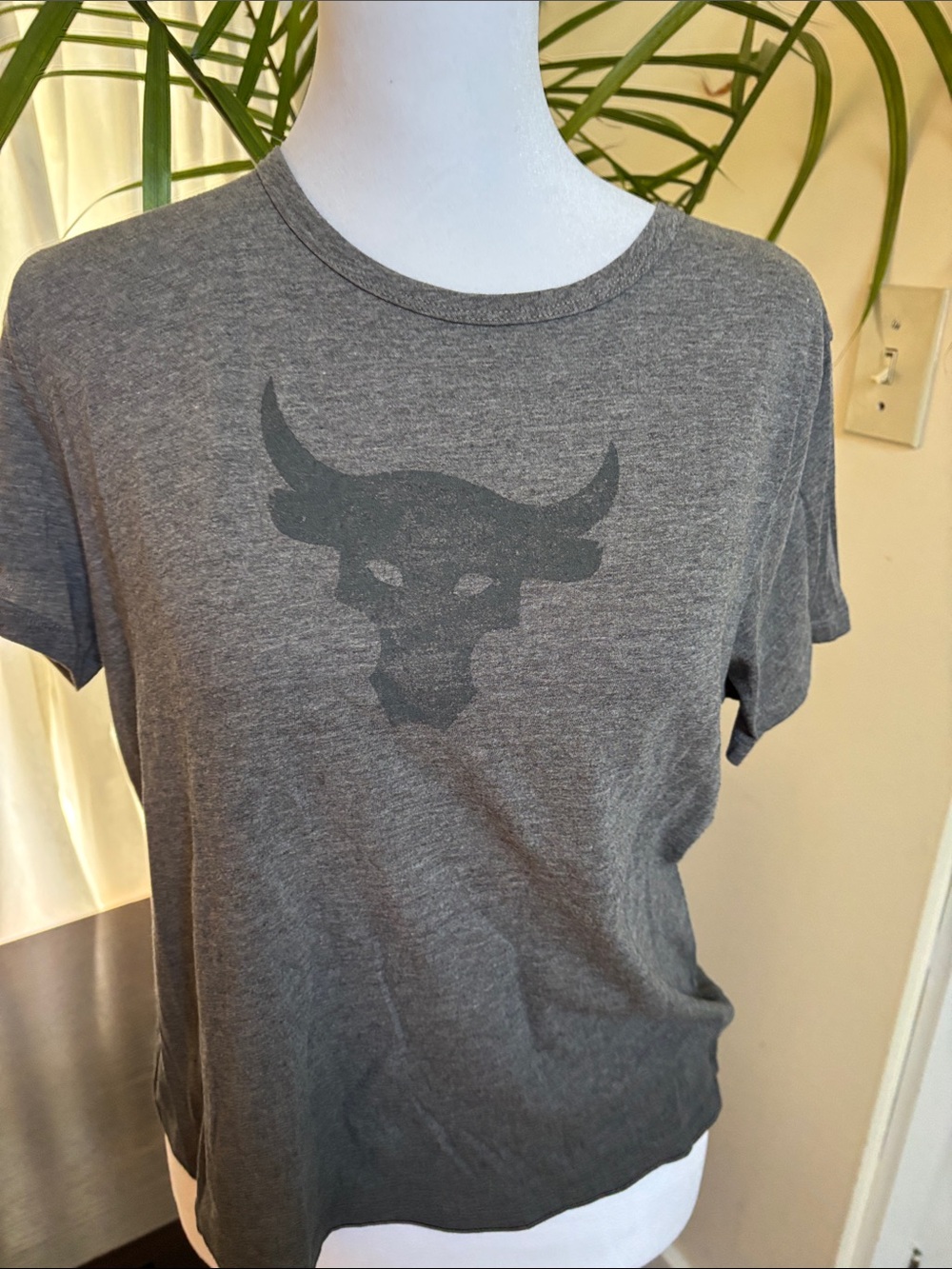 Under Armour Project Rock Heat Gear Women's Gray Short Sleeve Tee
